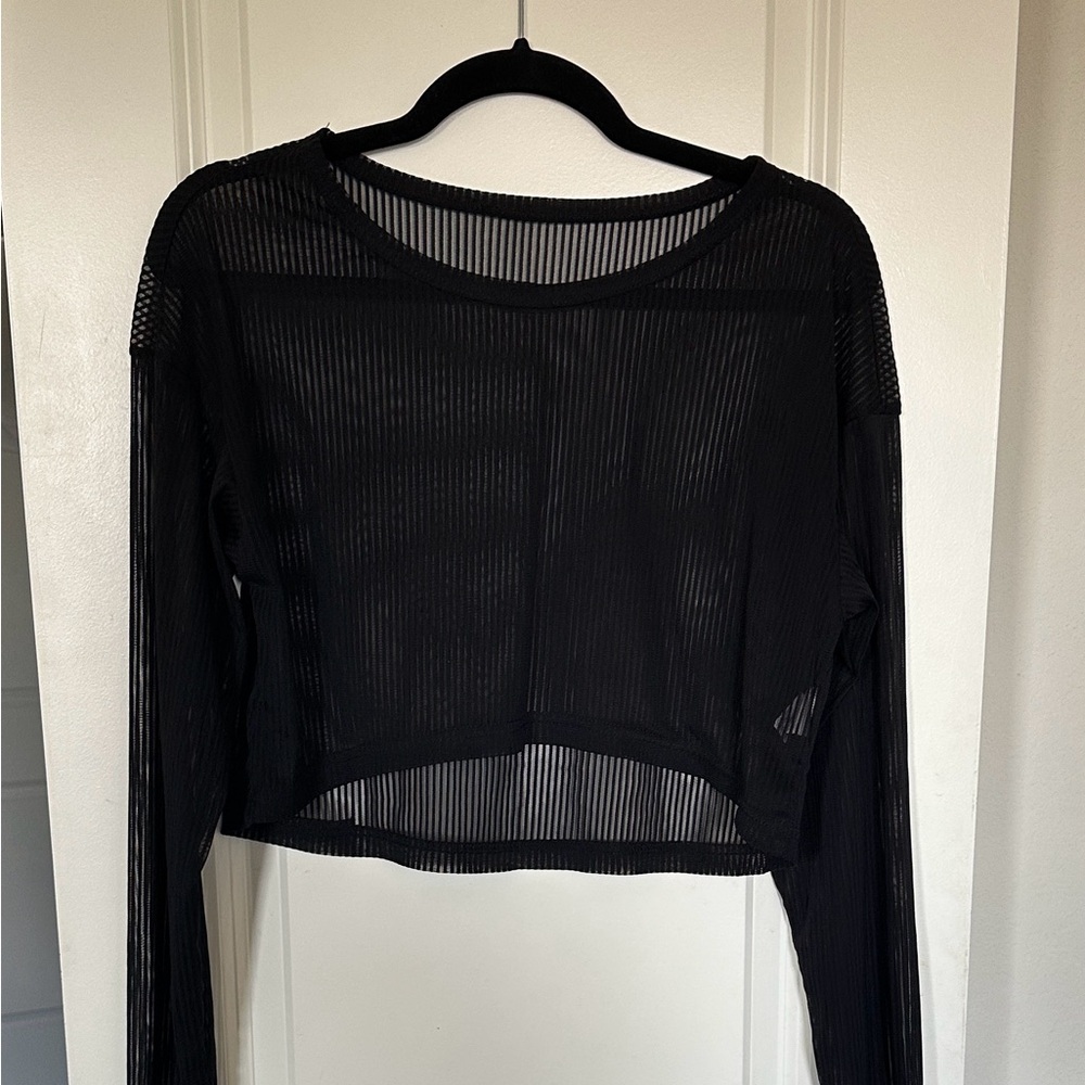 Elegant Black Sheer Blouse